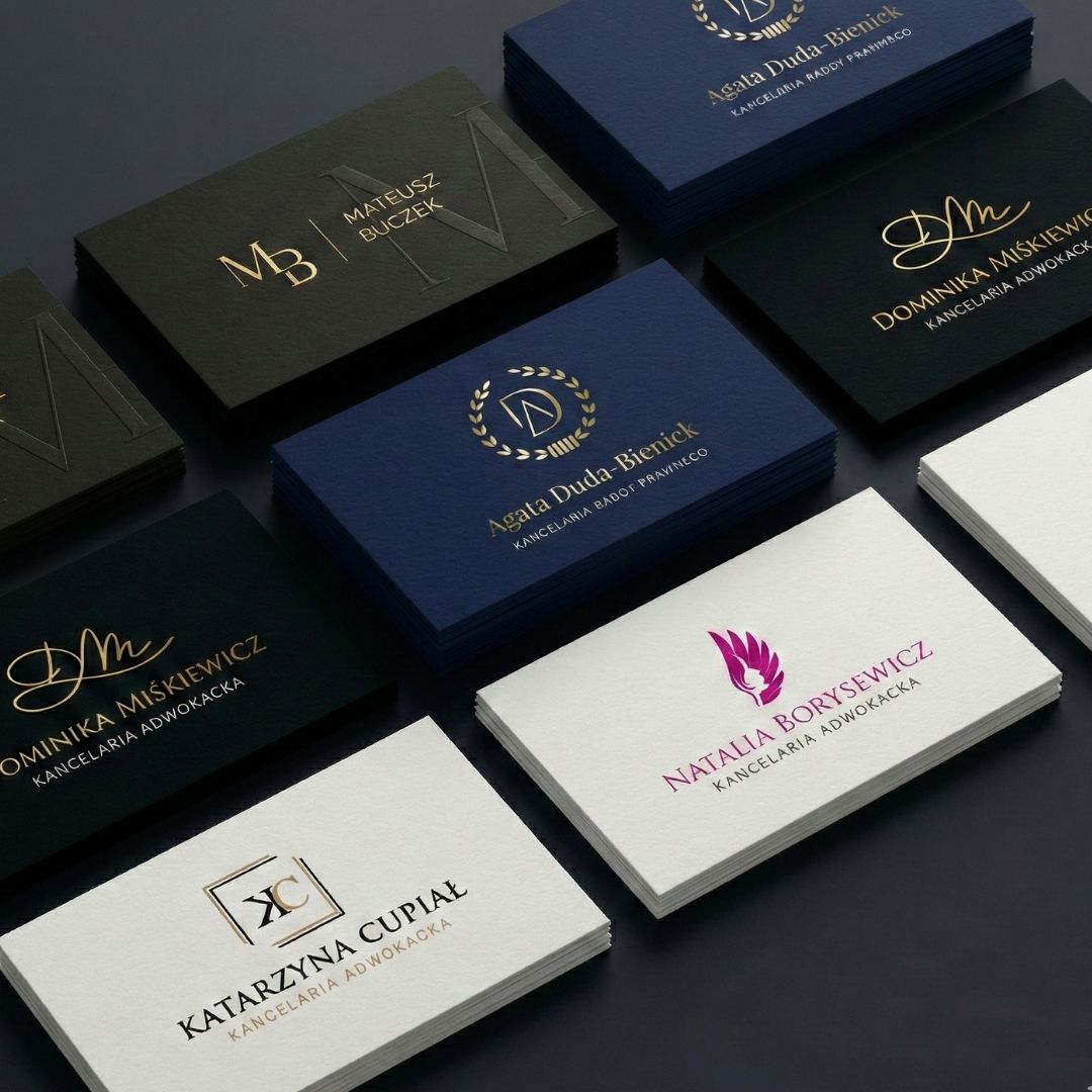 Projekty wizytówek dla kancelarii